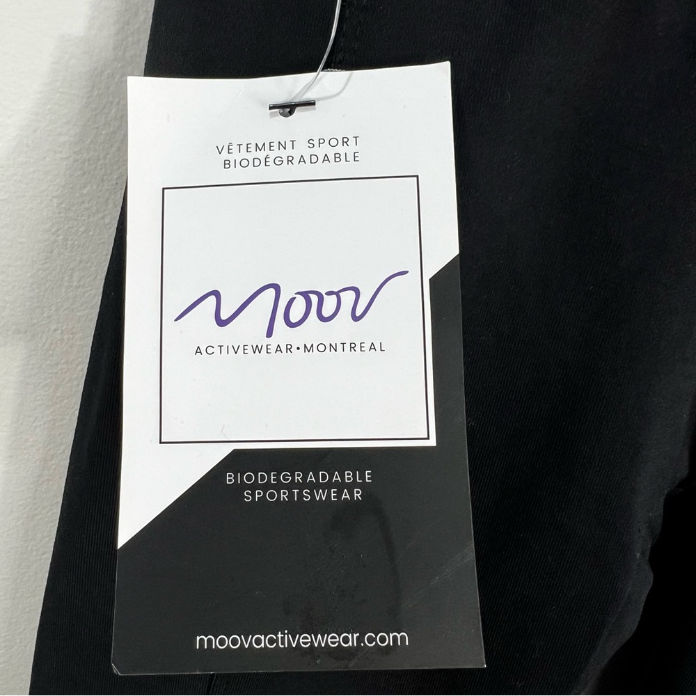 NWT Moov Activewear Montreal black Y2K style peddle pusher capri leggings XS - Picture 14 of 17